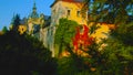 Amazing view of Ksiaz Castle near Walbzych at summer day. Ksiaz Castle is third the biggest castle in Poland and popular tourist