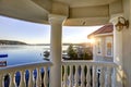 Amazing view of Lake Washington from upper balcony Royalty Free Stock Photo