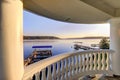 Amazing view of Lake Washington from upper balcony Royalty Free Stock Photo