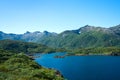 Amazing view at Lofoten islands, Austnesfjorden, Norway. Fjord summer landscape travelers rest area