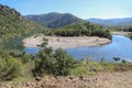 The amazing view of the meander of river Arda near the town of Madzarovo Royalty Free Stock Photo