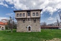 Amazing view of medieval Tower of Angel Voivode in Arapovo Monastery of Saint Nedelya, Bulgaria