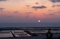 Amazing view on the Mediterranean sea and fields from Zikhron Ya\'akov. Sunset time Royalty Free Stock Photo