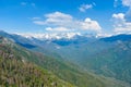 The amazing view from Moro Rock to Sierra Nevada, Mount Whitney. Hiking in Sequoia National Park, California, USA Royalty Free Stock Photo