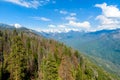 The amazing view from Moro Rock to Sierra Nevada, Mount Whitney. Hiking in Sequoia National Park, California, USA Royalty Free Stock Photo