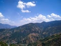 Amazing view of mountains with blue sky and clouds Royalty Free Stock Photo