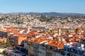 Amazing view of Nice from the observation deck of Castle Hill on the roofs of the city