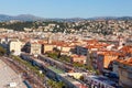 Amazing view of Nice from the observation deck of Castle Hill on the roofs of the city