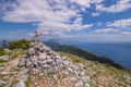 Amazing view from Omis Dinara mountain in Dalmatia, Croatia