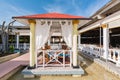 Amazing view of outdoor privet dinner party gazebo