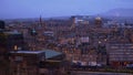 Amazing view over Edinburgh from Calton Hill in the evening