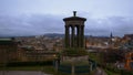 Amazing view over Edinburgh from Calton Hill in the evening - EDINBURGH, SCOTLAND - JANUARY 10, 2020