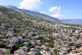 amazing view over Gjirokastra and the valley of the Drino River and the surrounding mountains