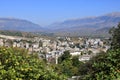 amazing view over Gjirokastra and the valley of the Drino River and the surrounding mountains