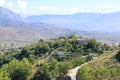 amazing view over Gjirokastra and the valley of the Drino River and the surrounding mountains