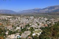 amazing view over Gjirokastra and the valley of the Drino River and the surrounding mountains