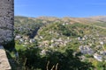 amazing view over Gjirokastra and the valley of the Drino River and the surrounding mountains