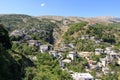 amazing view over Gjirokastra and the valley of the Drino River and the surrounding mountains