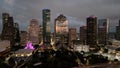 Amazing view over the skyline of Houston Texas at night