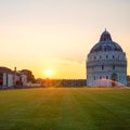 Amazing view of Pisa Baptistery of St.John Battistero di San Giovanni di Pisa