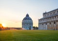 Amazing view of Pisa Baptistery of St.John Battistero di San Giovanni di Pisa