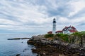 Amazing view of Portland Head Lighthouse Portland Maine USA Royalty Free Stock Photo