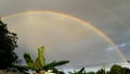 Amazing View of Rainbow After Rain Royalty Free Stock Photo