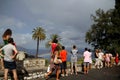 Amazing View Of A Rainbow In Taormina Sicily Italy