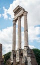 Amazing view of the ruins of the famous Roman Forum