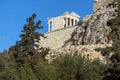 Ruins of Monumental gateway Propylaea in the Acropolis of Athens, Attica, Greece Royalty Free Stock Photo