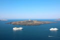 Amazing view from Santorini Island with the caldera of volcano a Royalty Free Stock Photo