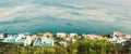 View of seaside with many villas, Costa Brava, Spain Royalty Free Stock Photo