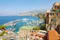 Amazing view of Sorrento town on Mediterranean sea, Italy Royalty Free Stock Photo