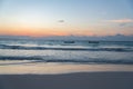 Amazing view of sunrise at Tulum beach in Mexico North America