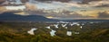 Amazing view of Ta Dung lake. Panorama landscape