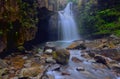 Amazing view of Tebing Tinggi Waterfall in Pahang, Malaysia Royalty Free Stock Photo