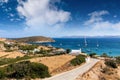 Amazing view to Katsadia bay in Lipsi island, Dodecanese, Greece Royalty Free Stock Photo