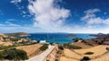 Amazing view to Katsadia bay in Lipsi island, Dodecanese, Greece Royalty Free Stock Photo