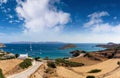 Amazing view to Katsadia bay in Lipsi island, Dodecanese, Greece Royalty Free Stock Photo