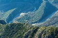 Amazing view to Meander of Nestos Gorge near town of Xanthi, Greece