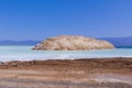 View to the Salty Surface of the Lake Assal, Djibouti Royalty Free Stock Photo