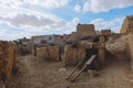 Amazing View to the Sandstone Walls and Ancient Fortress of an Old Shali Mountain village in Siwa Oasis Royalty Free Stock Photo