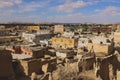 Amazing View to the Sandstone Walls and Ancient Fortress of an Old Shali Mountain village in Siwa Oasis Royalty Free Stock Photo