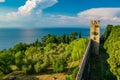 Amazing view of tower and town walls of Piran, Slovenia