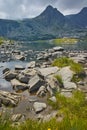 Amazing view of The Trefoil lake, Rila Mountain, The Seven Rila Lakes Royalty Free Stock Photo