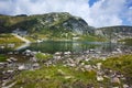 Amazing view of The Trefoil lake, Rila Mountain, The Seven Rila Lakes Royalty Free Stock Photo