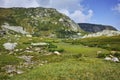 Amazing view of The Trefoil lake, Rila Mountain, The Seven Rila Lakes Royalty Free Stock Photo