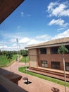 Amazing view of the University of La Sabana in Colombia, with the students walking to the classrooms