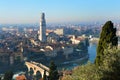 Amazing view of Verona city and River Adige, Italy Royalty Free Stock Photo