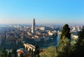 Amazing view of Verona city and River Adige, Italy Royalty Free Stock Photo